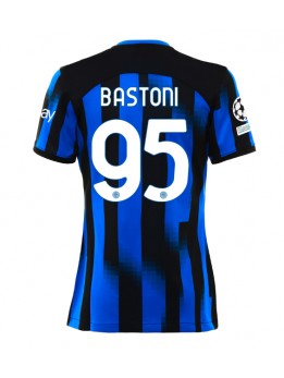 Billige Inter Milan Alessandro Bastoni #95 Hjemmedrakt Dame 2023-24 Kortermet